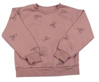 Starorůžová mikina s mašličkami Primark