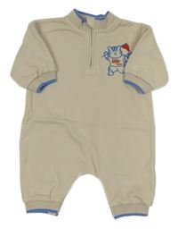 Béžový teplákový overal s výšivkou George
