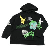 Černá mikina s Pokémony a kapucí Primark