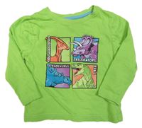 Zelené triko s dinosaury Primark