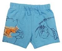 Modré teplákové kraťasy s Púem a oslíkem dunnes