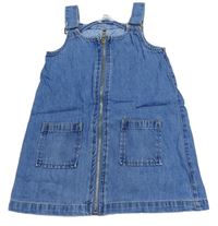 Modré riflové propínací šaty River Island