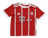 Červeno-bílé sportovní tričko Adidas
