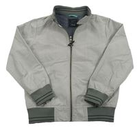 Světlešedý šusťákový jarní bomber Next