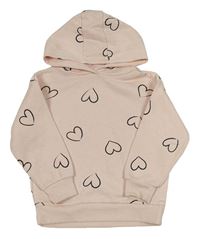 Světlerůžová mikina se srdíčky Primark
