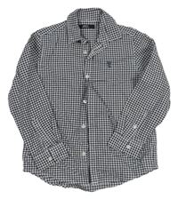 Tmavomodro-bílá kostkovaná košile Next