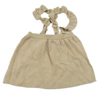 Béžová úpletová laclová sukně s volánky H&M