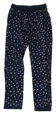 Tmavomodré tepláky s motýlky C&A