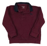 Mahagonová mikina s dinem a límečkem Primark