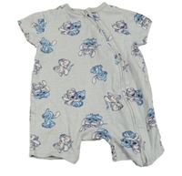 Světlešedý kraťasový overal se Stitchem a Angelou Primark