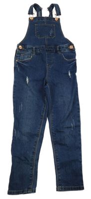 Tmavomodré laclové prošoupané rifle Denim Co.