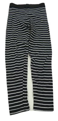 Černo-šedé pruhované legíny C&A