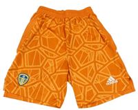 Oranžové vzorované sportovní kraťasy s logem Adidas