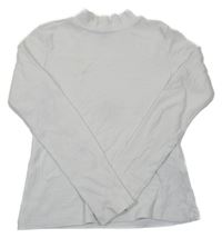 Bílé žebrované triko H&M