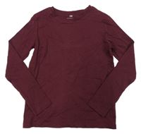 Vínové triko H&M