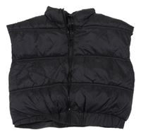 Černá šusťáková zateplená crop vesta ONLY 