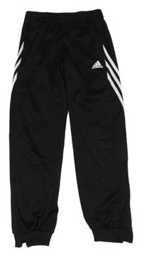 Černo-bílé sportovní tepláky s pruhy Adidas
