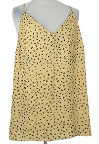 Dámský béžovo-černý vzorovaný volný top Primark 