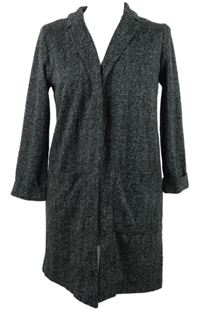 Dámský černo-bílý melírovaný pletený cardigán H&M