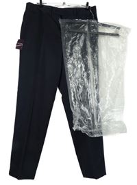 Nové - Pánské tmavomodré společenské kalhoty s puky Brook Taverner vel. 42R