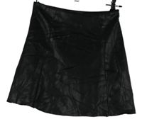 Dámská černá koženková sukně Primark 