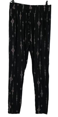 Dámské černé vzorované teplákové kalhoty George 
