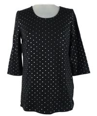 Dámské černé puntíkované triko Cecil 