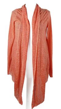 Dámský korálový úpletový cardigán s nápisem 