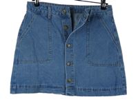 Dámská modrá riflová propínací sukně Shein 