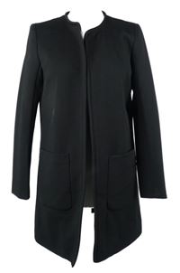 Dámský černý strukturovaný kabátový cardigán H&M