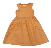 Oranžové bavlněno/plátěné šaty zn. Primark