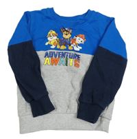 Modro-šedo-tmavomodrá mikina s PAw PAtrol Nickelodeon