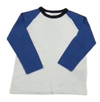 Bílo-modré triko H&M