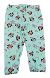Světlemodré capri legíny s Minnie Disney