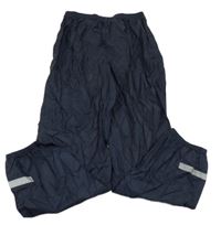 Tmavomodré šusťákové nepromokavé kalhoty TCM