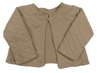 Béžový károvaný lehce zateplený cardigan George