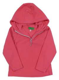 Neonově růžová fleecová funkční mikina s kapucí Mountain Warehouse