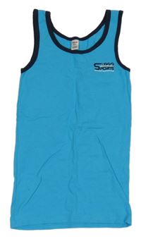 Tyrkysové tílko s nápisem Yigga