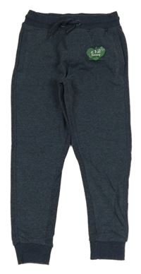 Nové - Tmavomodré melírované tepláky Nutmeg