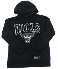 Černá mikina s potiskem a kapucí - Chicago Bulls 