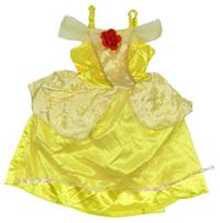 Kostým - Žluté saténovo/tylové šaty - Bella Disney