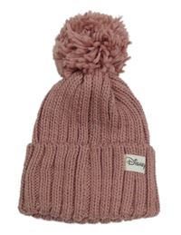 Starorůžová žebrovaná čepice s Chipem a bambulí H&M