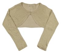 Béžové třpytivé pletené bolérko H&M