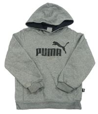 Šedá mikina s kapucí Puma