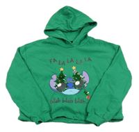 Zelená crop mikina se Stitchem a kapucí Disney