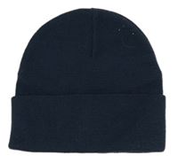 Tmavomodrá pletená čepice 