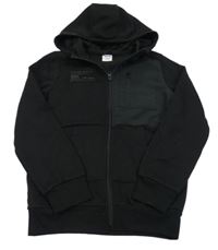 Černá propínací mikina s nápisem a kapucí Y.F.K.