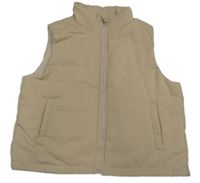 Béžová šusťáková zateplená vesta Shein