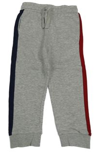 Šedé tepláky s barevnými pruhy George