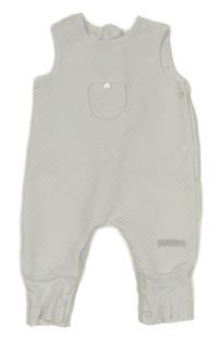 Bílý prošívaný overal s kapsičkou 